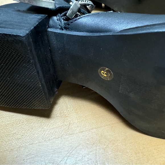 Jeffrey Campbell Black Leather Western Boots with Accents Size 9 - Picture 4 of 5